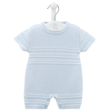 Load image into Gallery viewer, Dandelion Boys Pale Blue Two Piece Knitted Romper Set
