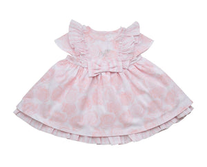 Little A GWENETH Bright White Rose Print Dress LA23115