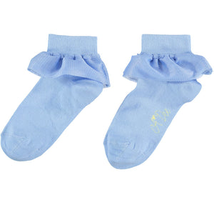Tulle Frill ankle sock light blue Josie S223916