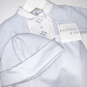 Pastels & co Baby blue baby grow