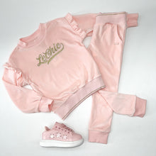 Load image into Gallery viewer, Le Chic pink velour jogger set C1125307217
