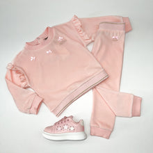Load image into Gallery viewer, Le Chic baby girls pink velour jogger set C1127307217
