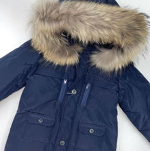 Load image into Gallery viewer, Bufi Navy Padded Hooded Coat
