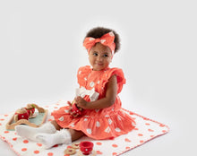 Load image into Gallery viewer, Little A HEALY Bright Coral Polka Dot Dress LA23209
