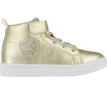 Load image into Gallery viewer, AW22 ADEE ‘SWEETHEART’ Light Gold Glitter High Tops W225103
