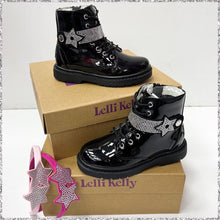 Load image into Gallery viewer, Lelli Kelly black patent strap boots
