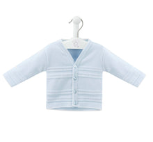 Load image into Gallery viewer, Dandelion Boys Pale Blue Two Piece Knitted Romper Set
