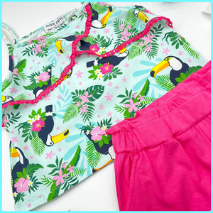 Ebita Girls Tropical Shorts Set