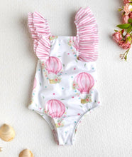 Load image into Gallery viewer, Meia Pata Balloon Print Frill Swimming Costume

